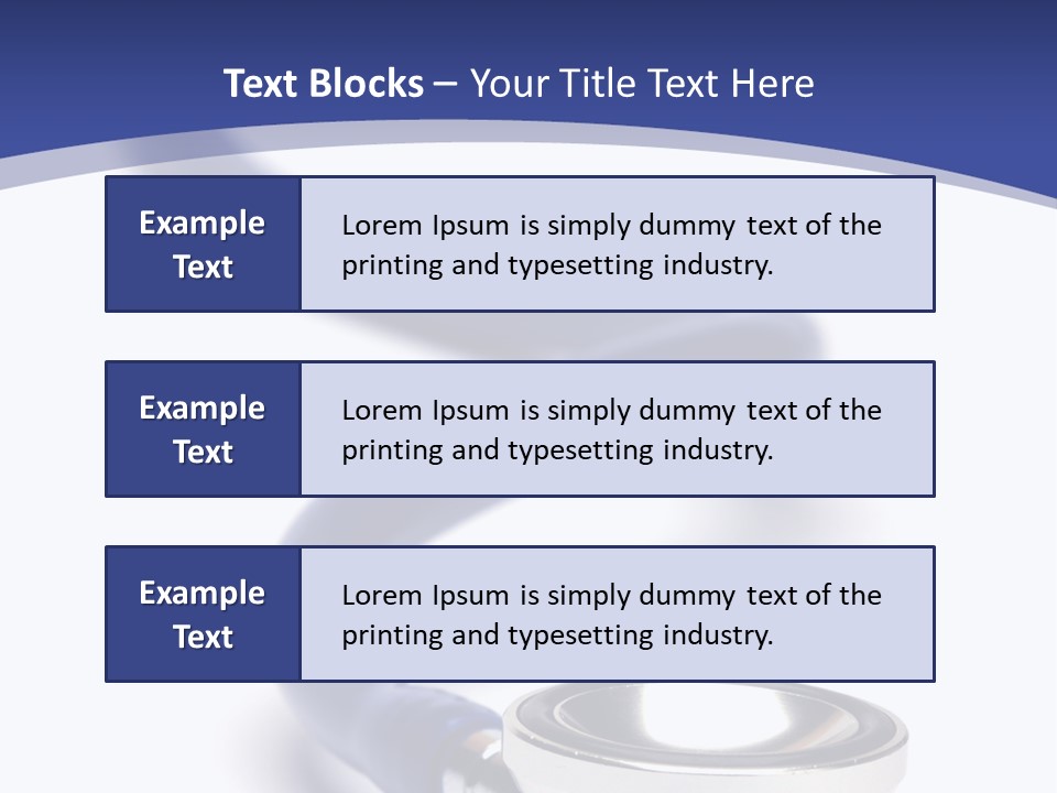 Blue Stethoscope Isolated In White Background PowerPoint Template
