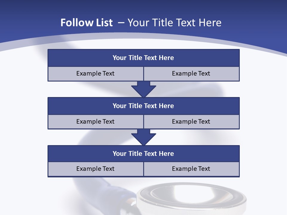 Blue Stethoscope Isolated In White Background PowerPoint Template