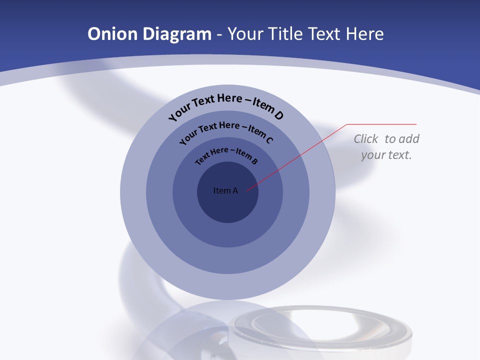 Blue Stethoscope Isolated In White Background PowerPoint Template