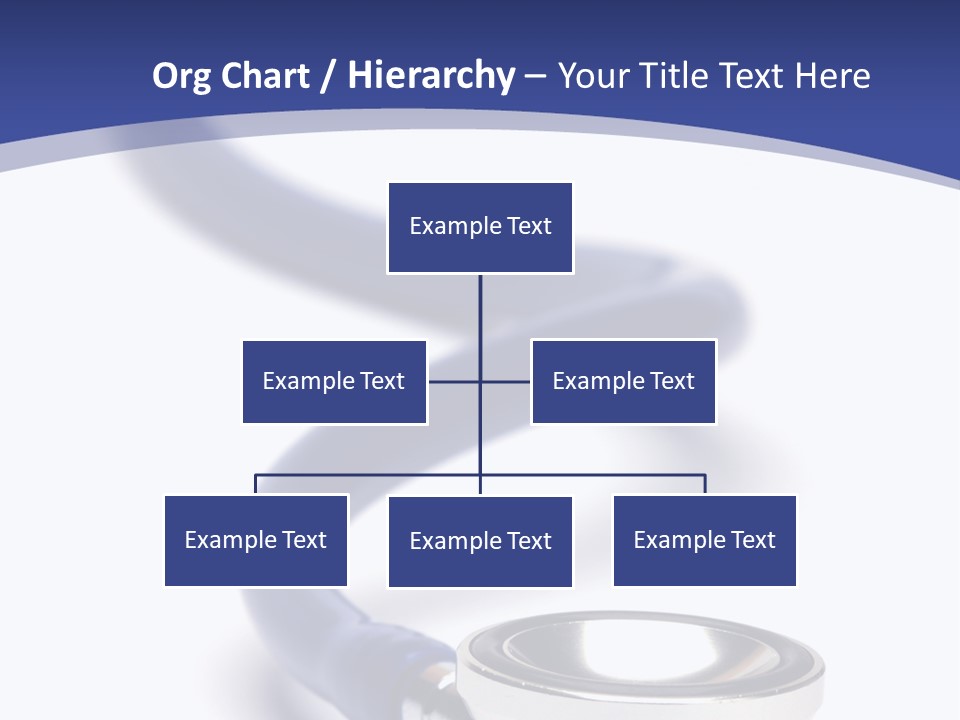 Blue Stethoscope Isolated In White Background PowerPoint Template