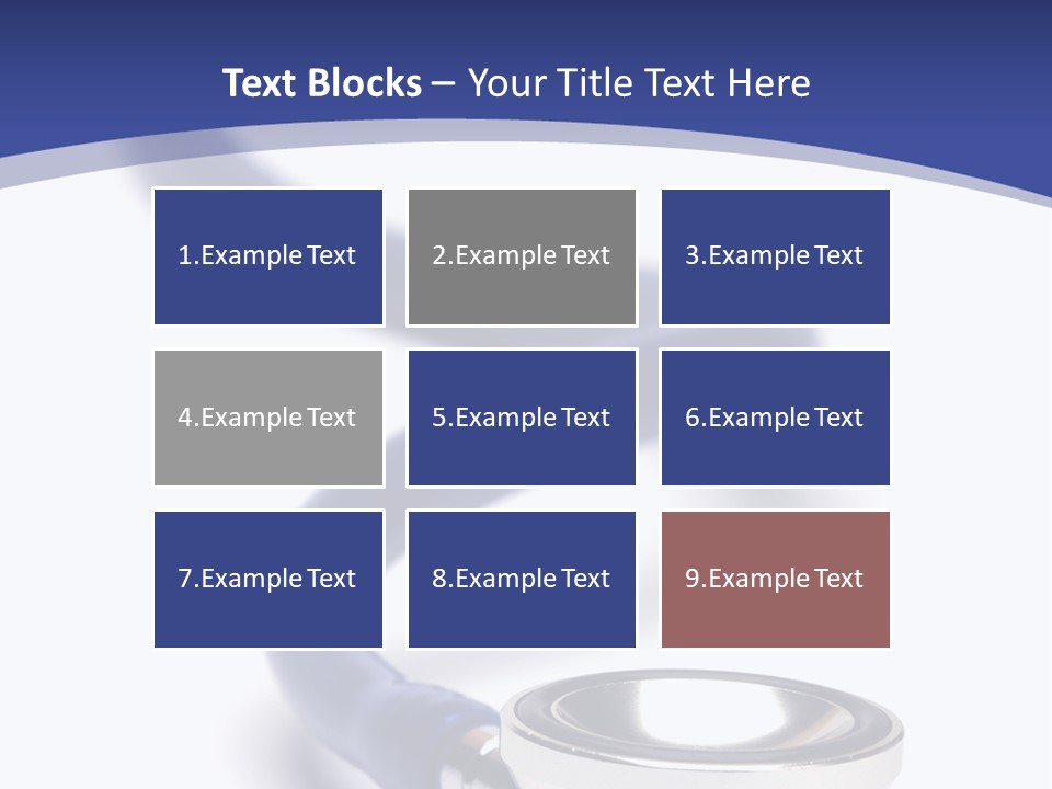 Blue Stethoscope Isolated In White Background PowerPoint Template