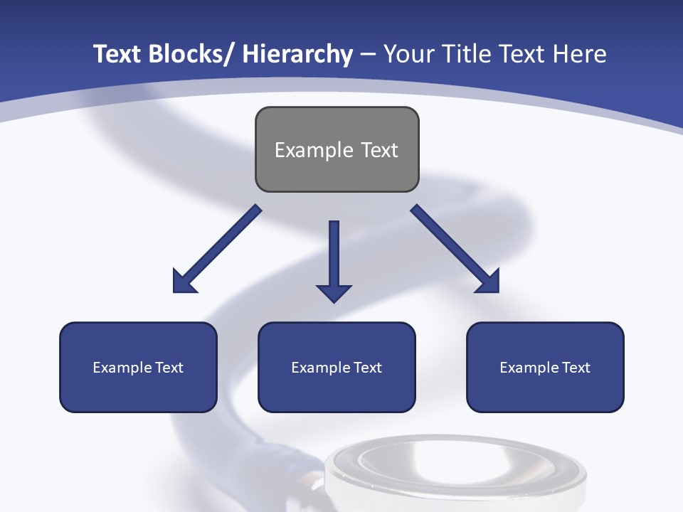 Blue Stethoscope Isolated In White Background PowerPoint Template