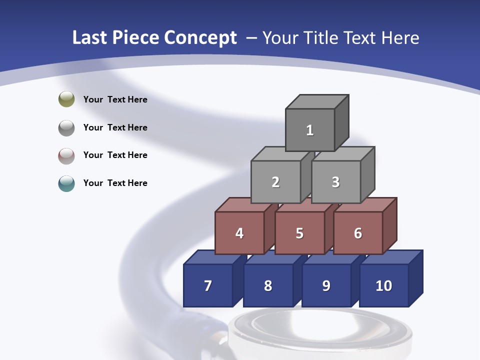 Blue Stethoscope Isolated In White Background PowerPoint Template