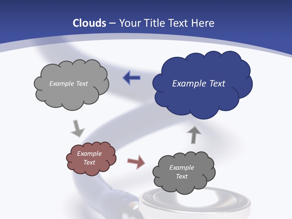 Blue Stethoscope Isolated In White Background PowerPoint Template