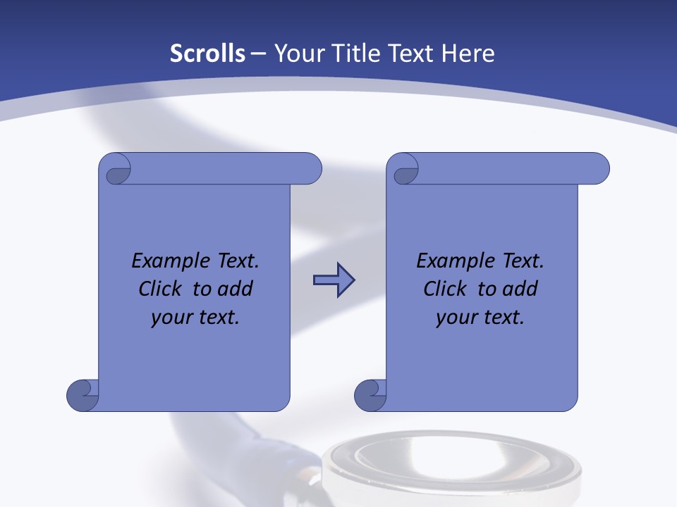 Blue Stethoscope Isolated In White Background PowerPoint Template