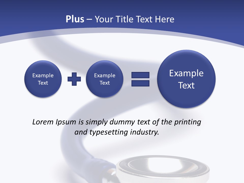 Blue Stethoscope Isolated In White Background PowerPoint Template
