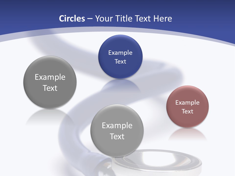 Blue Stethoscope Isolated In White Background PowerPoint Template