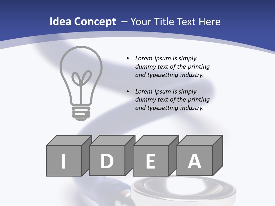 Blue Stethoscope Isolated In White Background PowerPoint Template