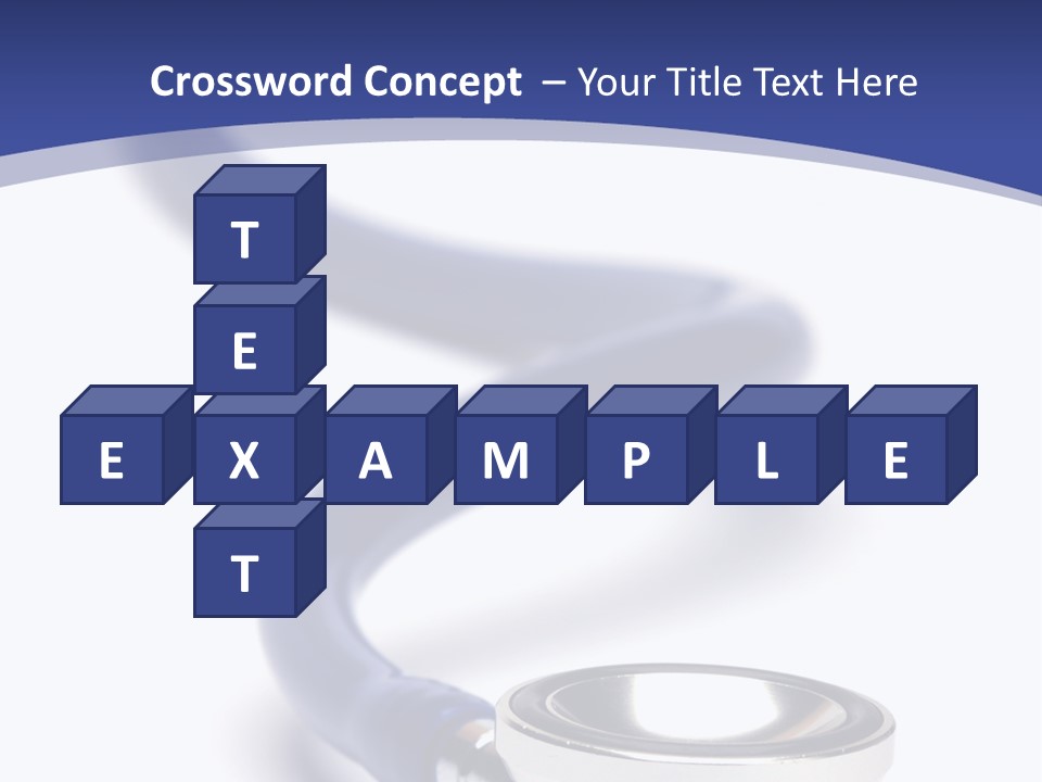 Blue Stethoscope Isolated In White Background PowerPoint Template