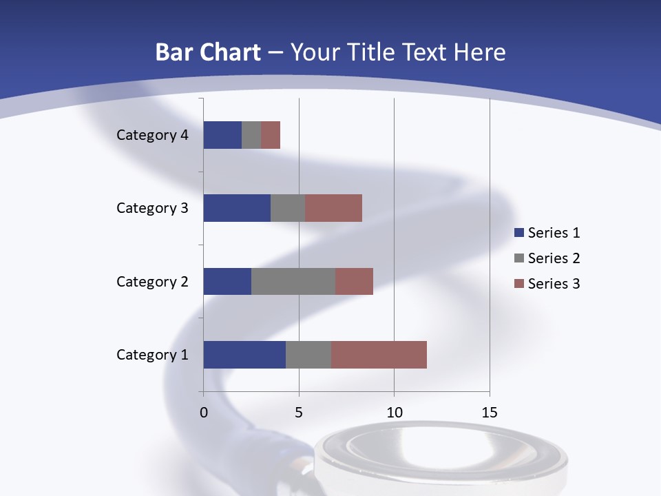 Blue Stethoscope Isolated In White Background PowerPoint Template