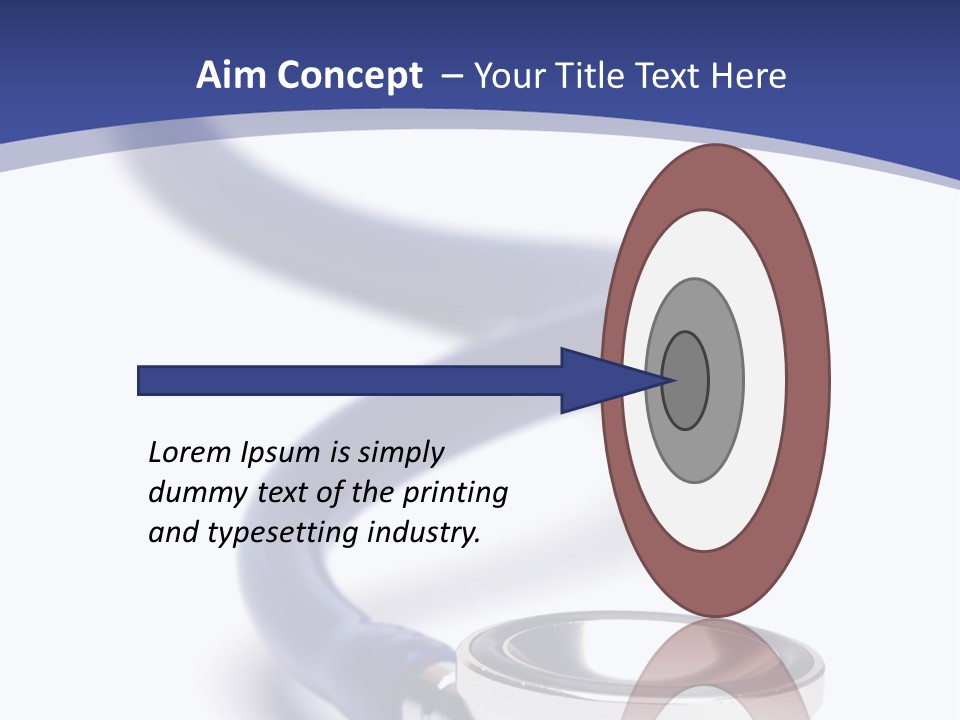 Blue Stethoscope Isolated In White Background PowerPoint Template