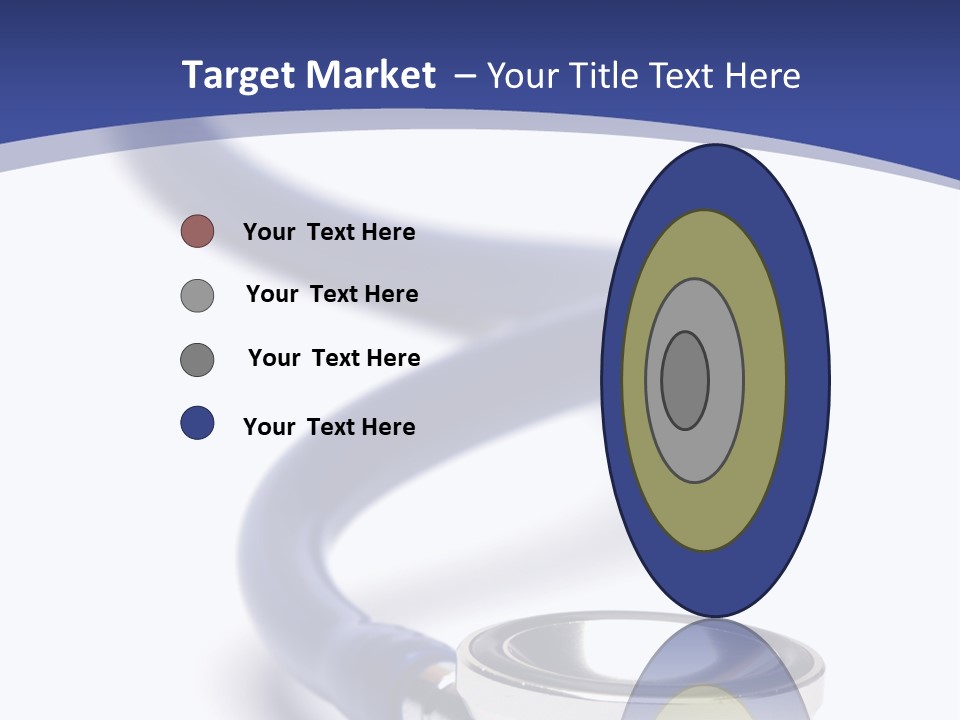 Blue Stethoscope Isolated In White Background PowerPoint Template