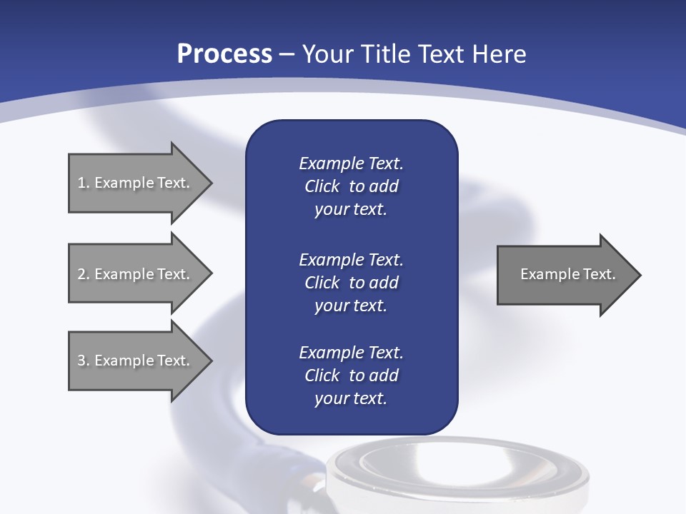 Blue Stethoscope Isolated In White Background PowerPoint Template