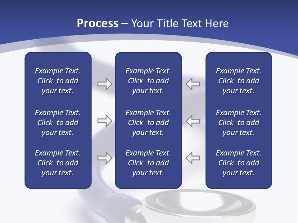 Blue Stethoscope Isolated In White Background PowerPoint Template