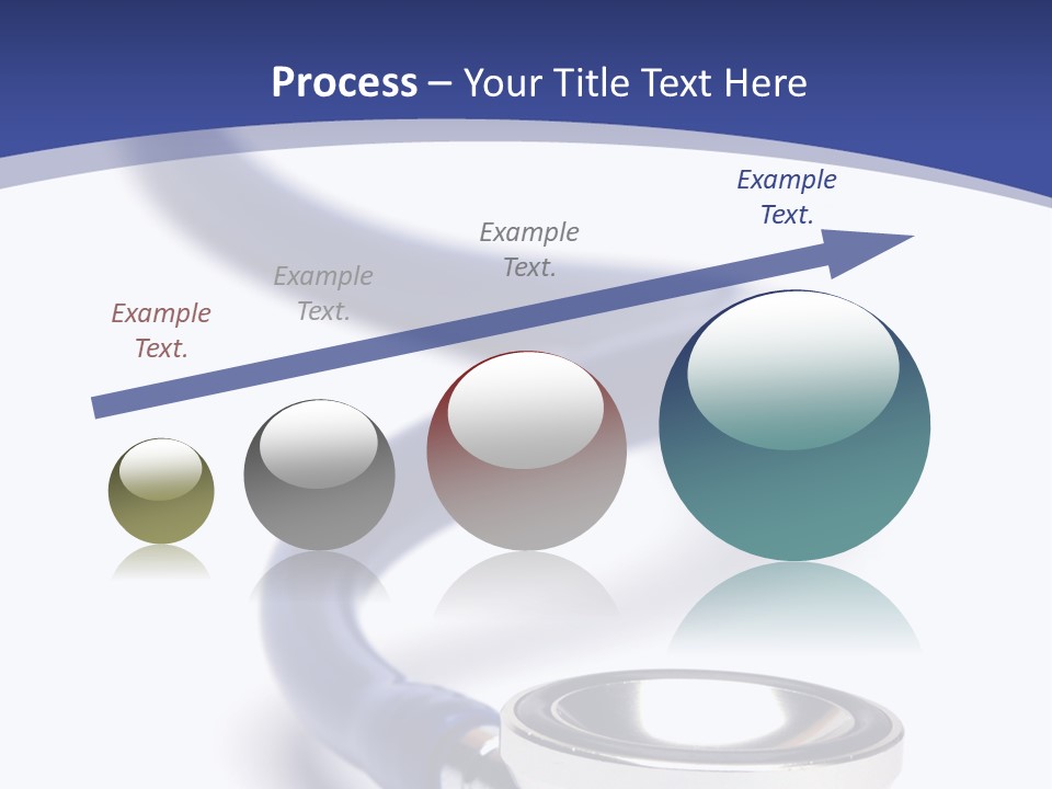 Blue Stethoscope Isolated In White Background PowerPoint Template