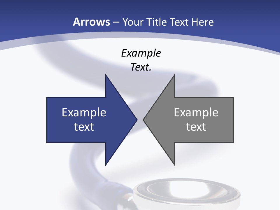 Blue Stethoscope Isolated In White Background PowerPoint Template