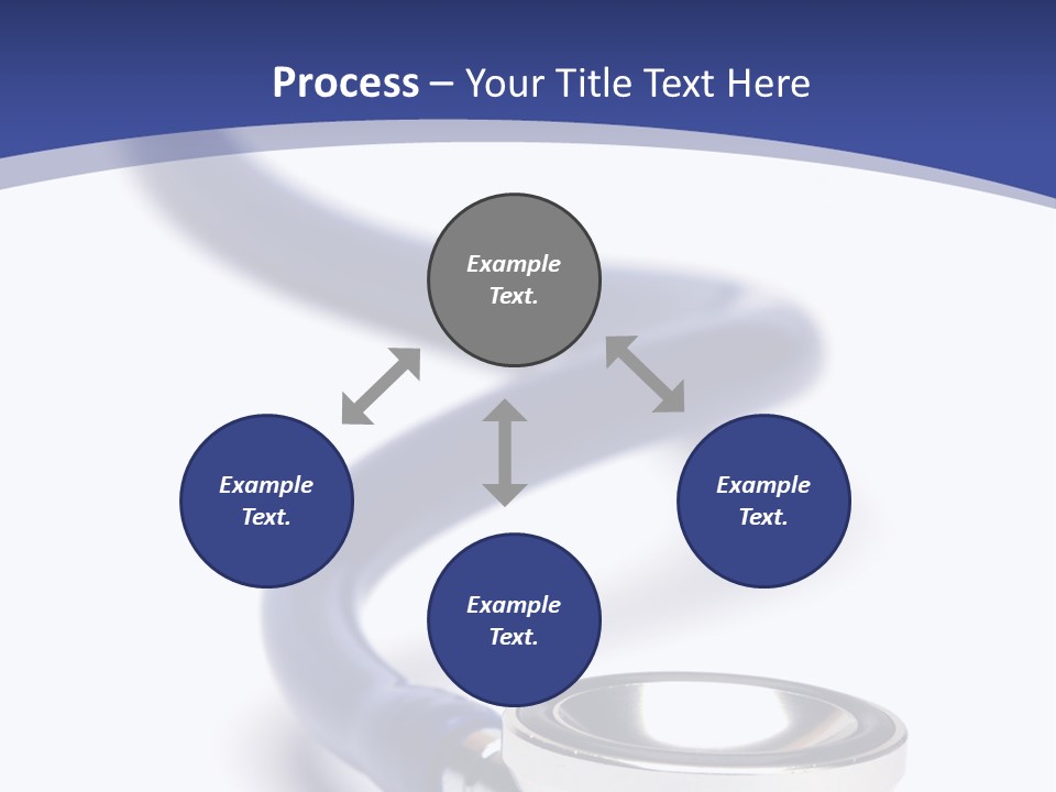 Blue Stethoscope Isolated In White Background PowerPoint Template