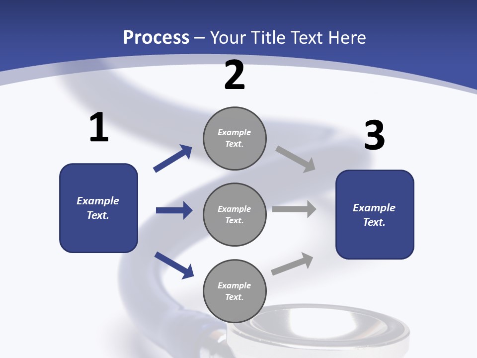 Blue Stethoscope Isolated In White Background PowerPoint Template