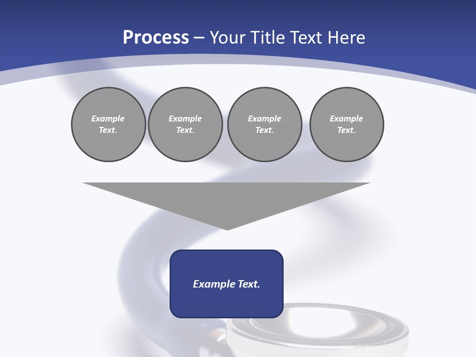 Blue Stethoscope Isolated In White Background PowerPoint Template