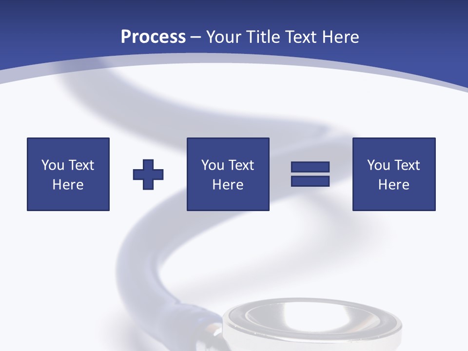 Blue Stethoscope Isolated In White Background PowerPoint Template