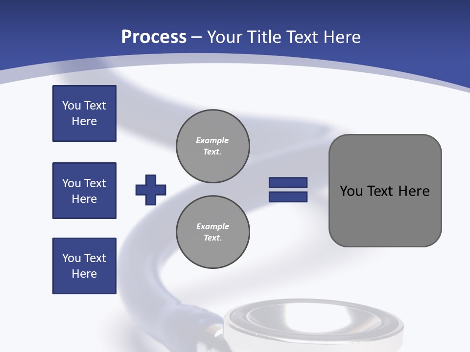 Blue Stethoscope Isolated In White Background PowerPoint Template