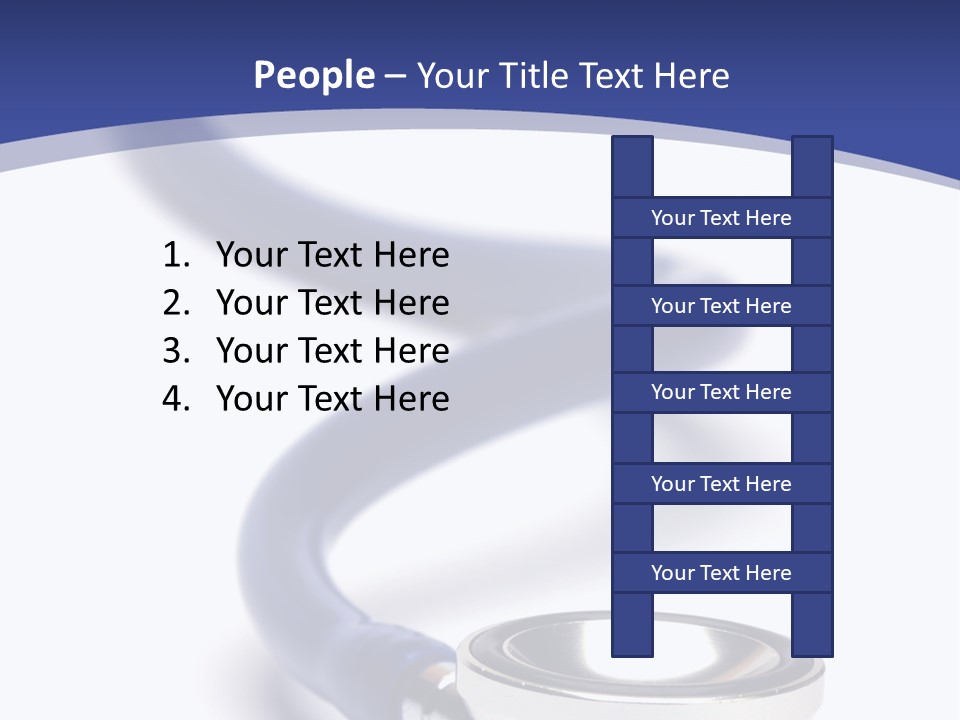 Blue Stethoscope Isolated In White Background PowerPoint Template