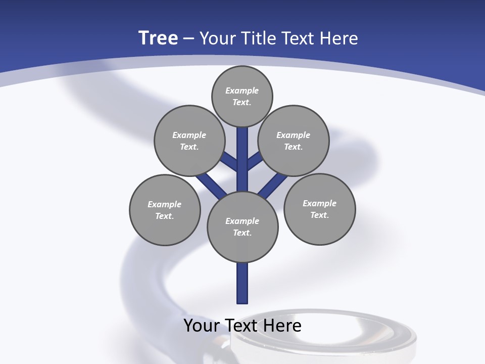 Blue Stethoscope Isolated In White Background PowerPoint Template