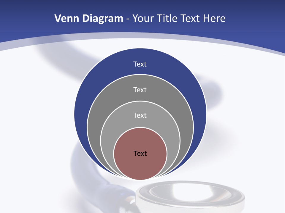 Blue Stethoscope Isolated In White Background PowerPoint Template