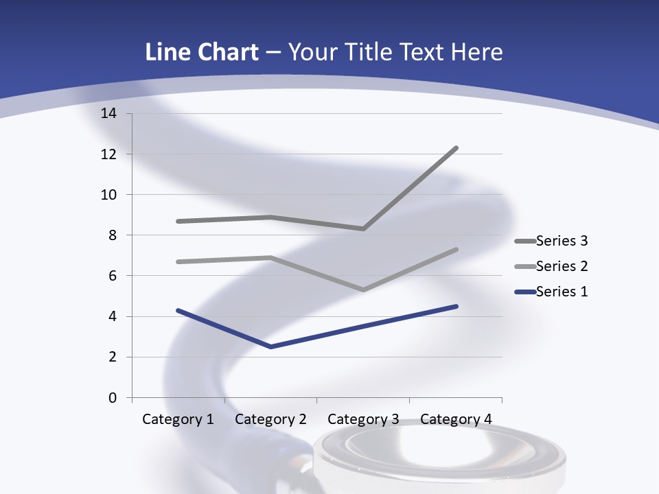 Blue Stethoscope Isolated In White Background PowerPoint Template