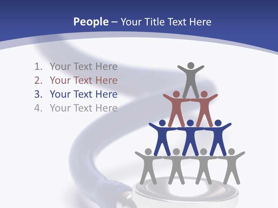 Blue Stethoscope Isolated In White Background PowerPoint Template