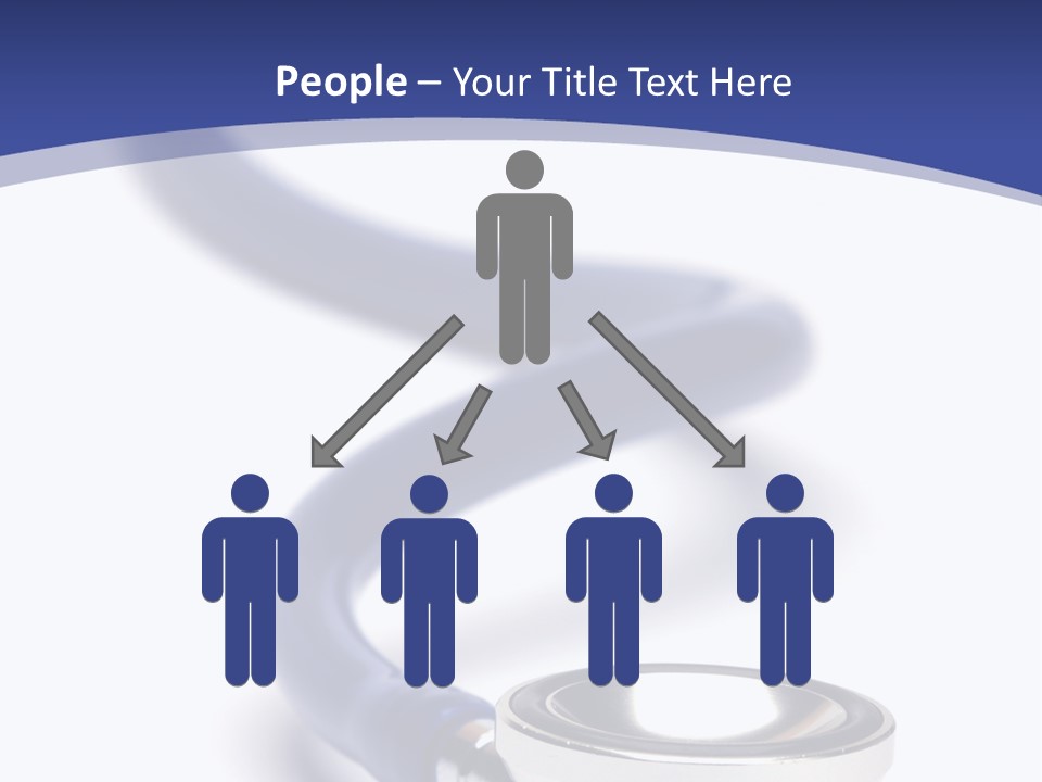 Blue Stethoscope Isolated In White Background PowerPoint Template