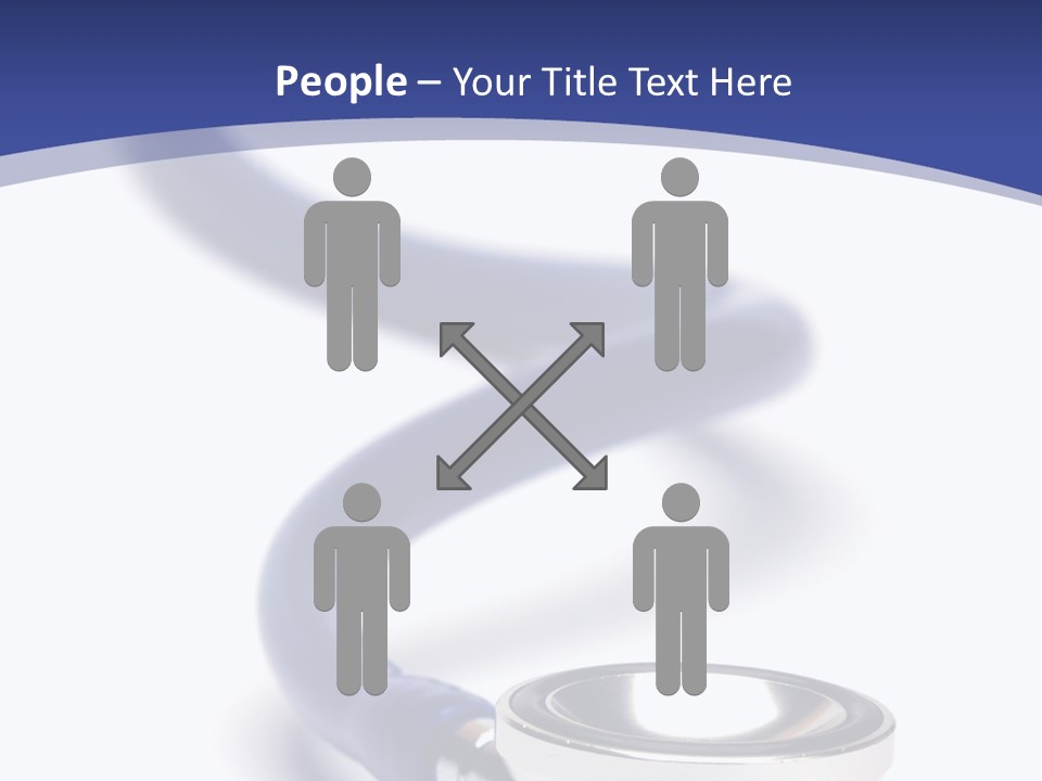 Blue Stethoscope Isolated In White Background PowerPoint Template