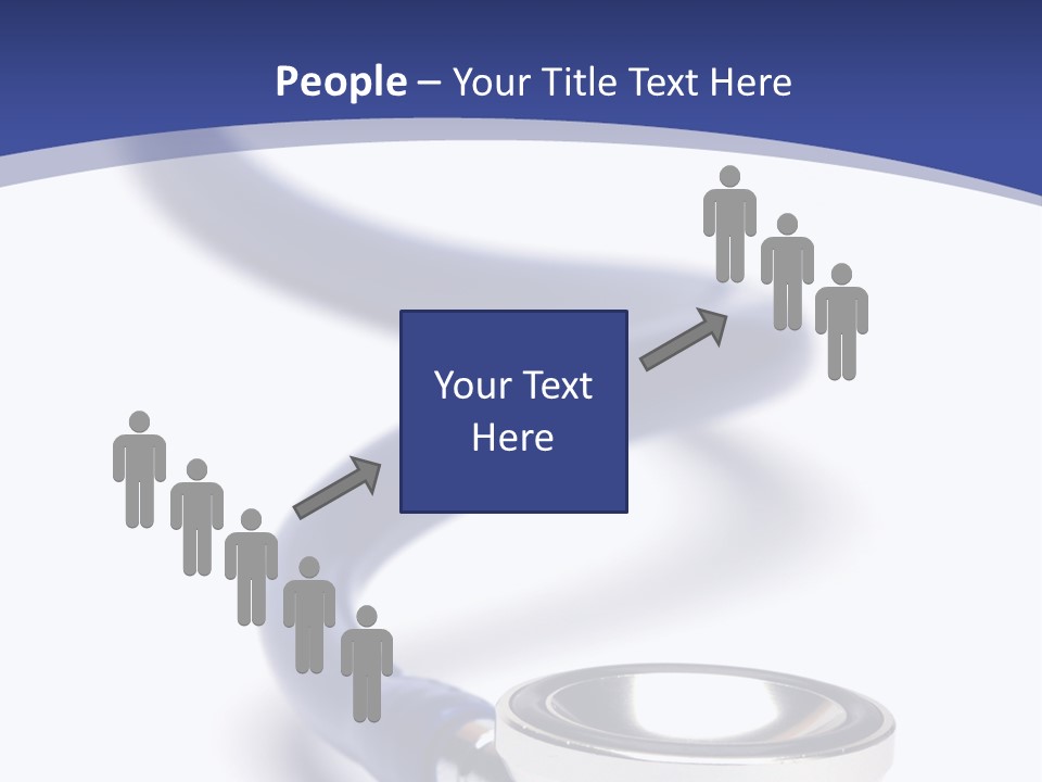 Blue Stethoscope Isolated In White Background PowerPoint Template