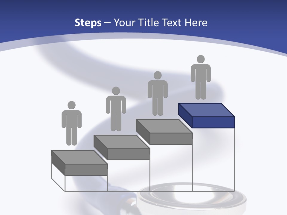 Blue Stethoscope Isolated In White Background PowerPoint Template