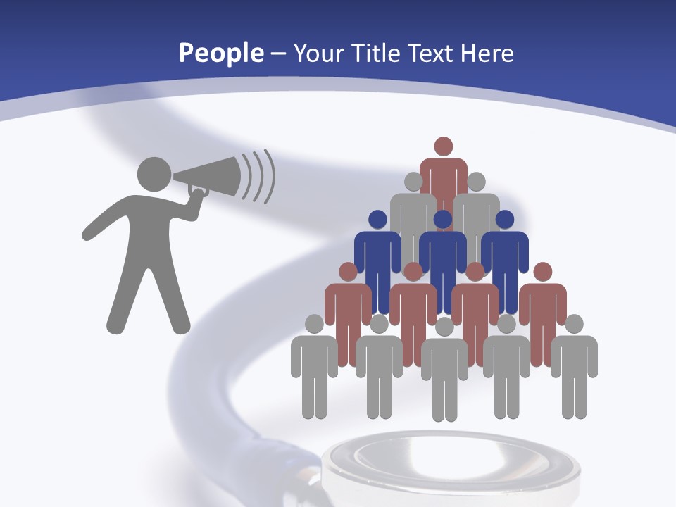 Blue Stethoscope Isolated In White Background PowerPoint Template