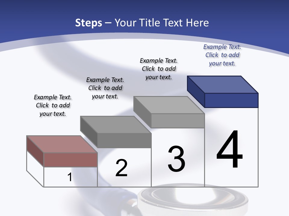 Blue Stethoscope Isolated In White Background PowerPoint Template