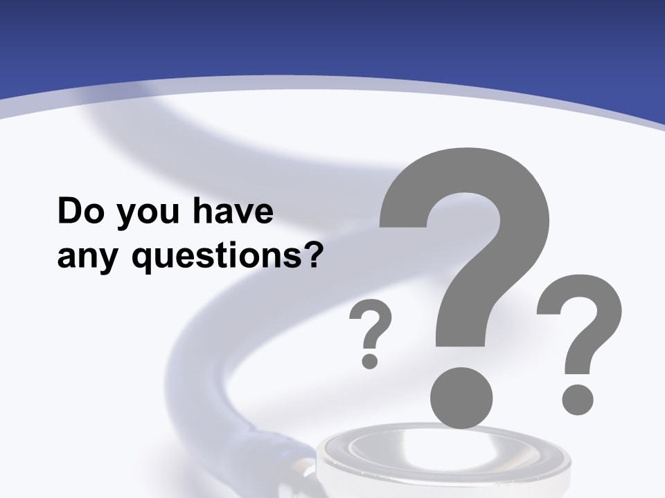 Blue Stethoscope Isolated In White Background PowerPoint Template