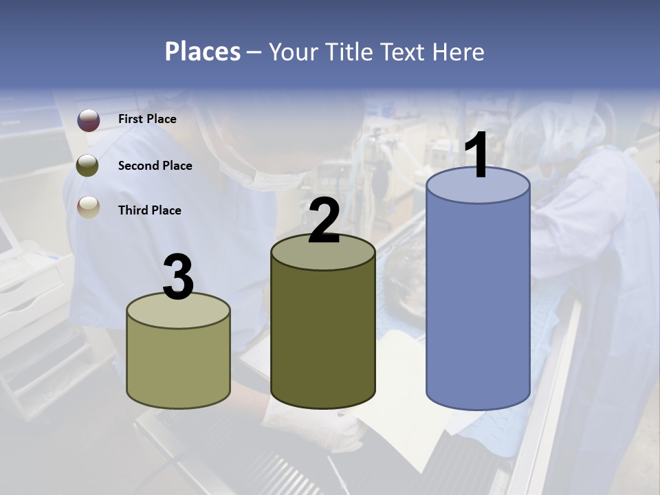 A Woman In A Hospital Operating On A Dog PowerPoint Template