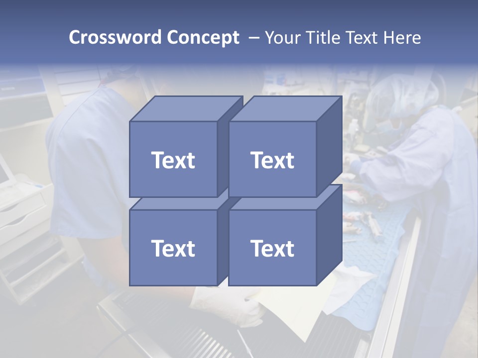 A Woman In A Hospital Operating On A Dog PowerPoint Template