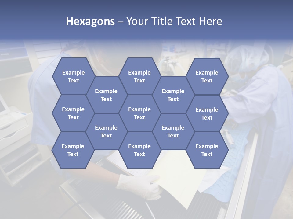 A Woman In A Hospital Operating On A Dog PowerPoint Template