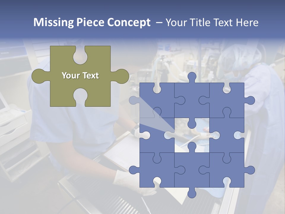 A Woman In A Hospital Operating On A Dog PowerPoint Template