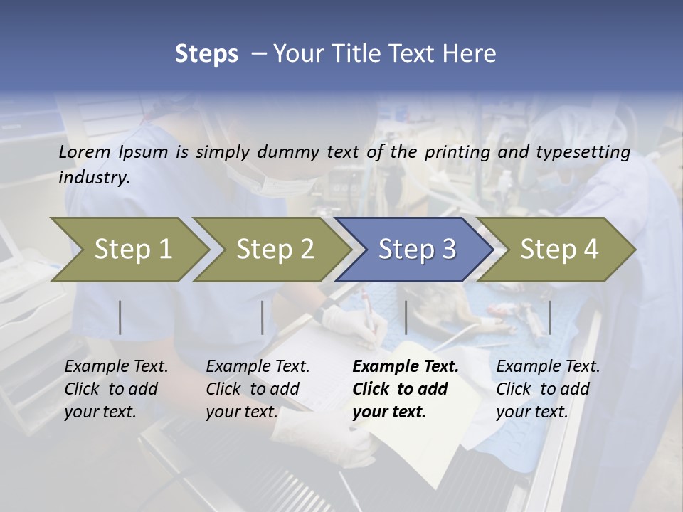 A Woman In A Hospital Operating On A Dog PowerPoint Template