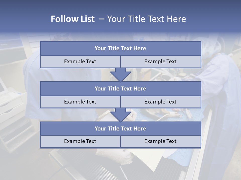 A Woman In A Hospital Operating On A Dog PowerPoint Template