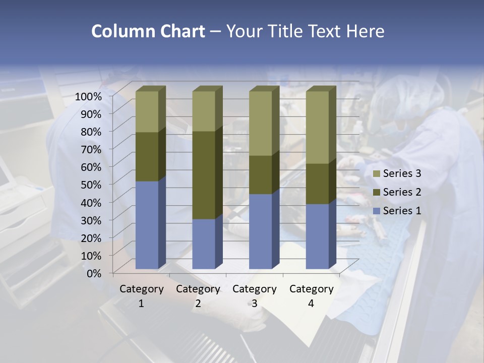 A Woman In A Hospital Operating On A Dog PowerPoint Template