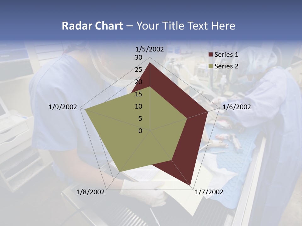 A Woman In A Hospital Operating On A Dog PowerPoint Template