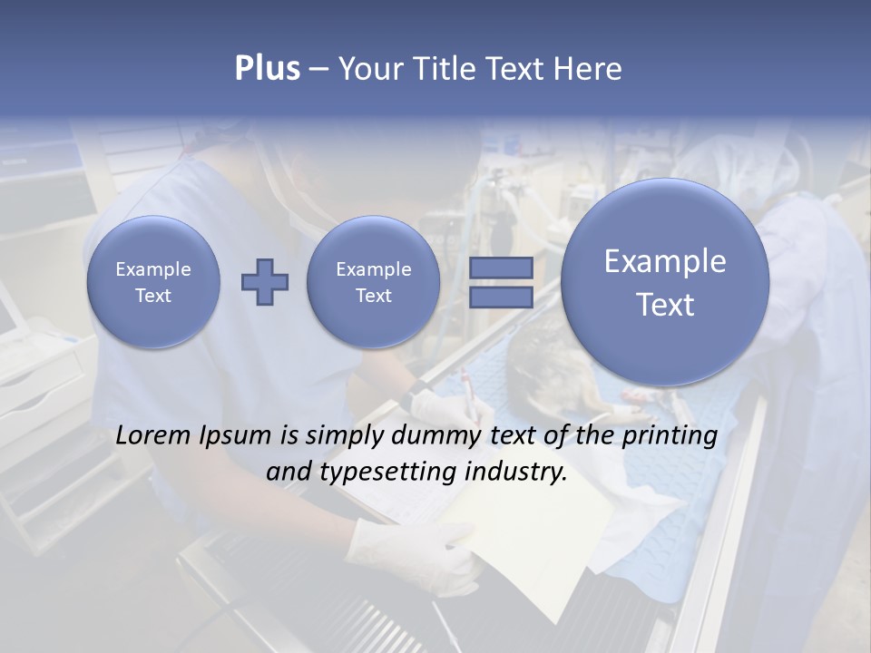 A Woman In A Hospital Operating On A Dog PowerPoint Template