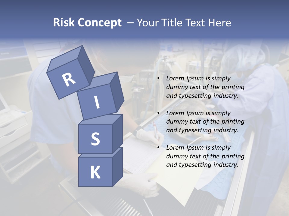 A Woman In A Hospital Operating On A Dog PowerPoint Template