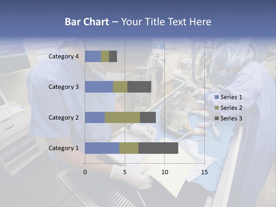 A Woman In A Hospital Operating On A Dog PowerPoint Template