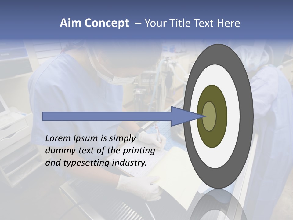 A Woman In A Hospital Operating On A Dog PowerPoint Template