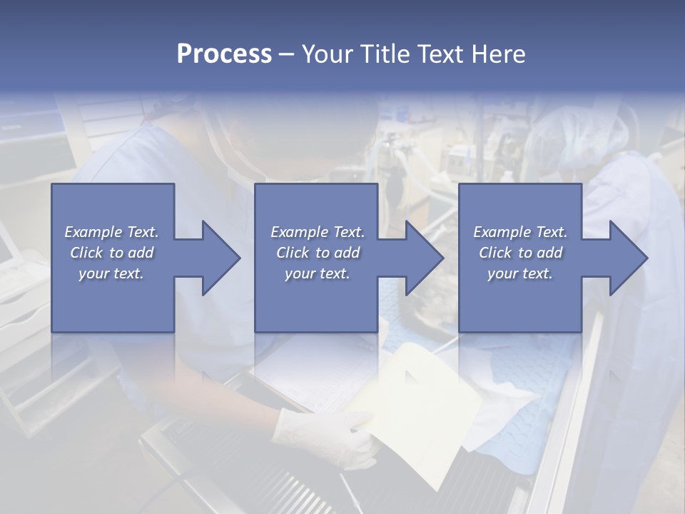 A Woman In A Hospital Operating On A Dog PowerPoint Template